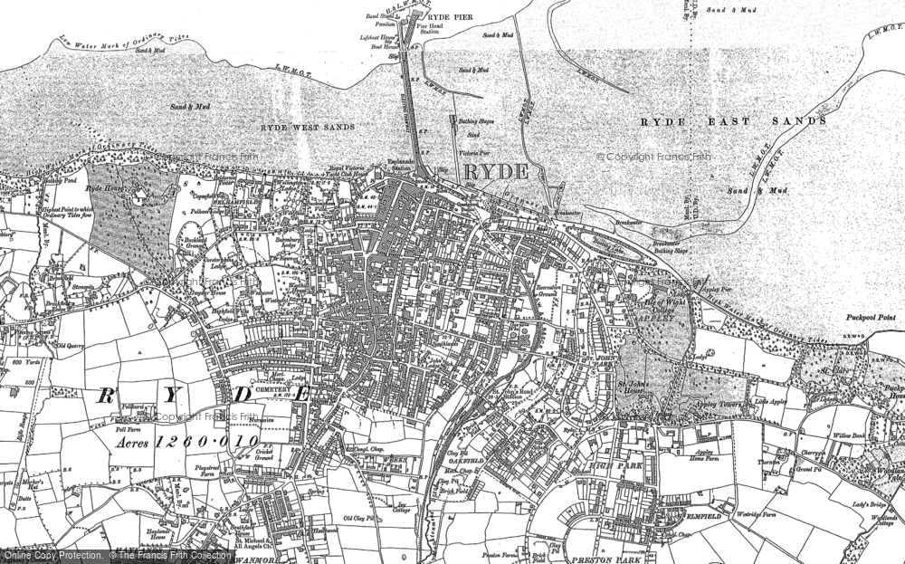 Old Map of Historic Map covering Appley in 1907
