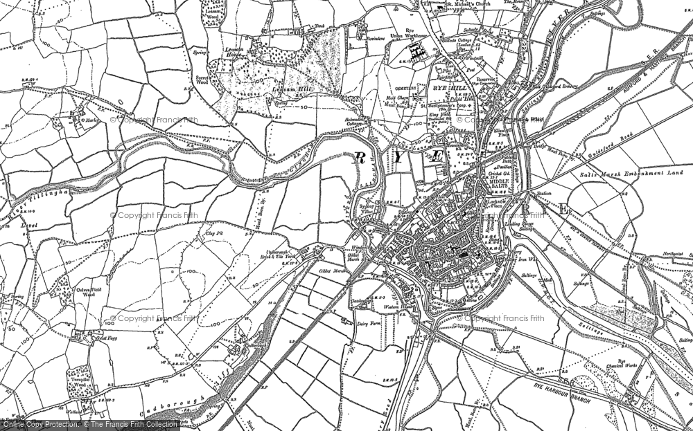 Old Maps Of Rye Sussex Francis Frith