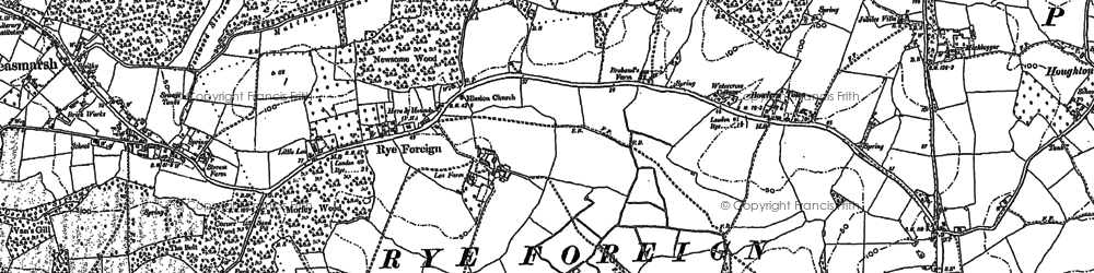Old map of Brabands in 1908