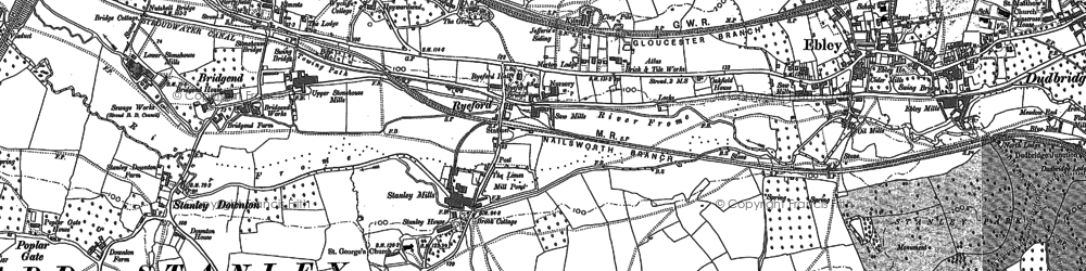 Old map of Ryeford in 1882