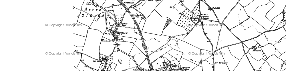 Old map of Ryeford in 1903