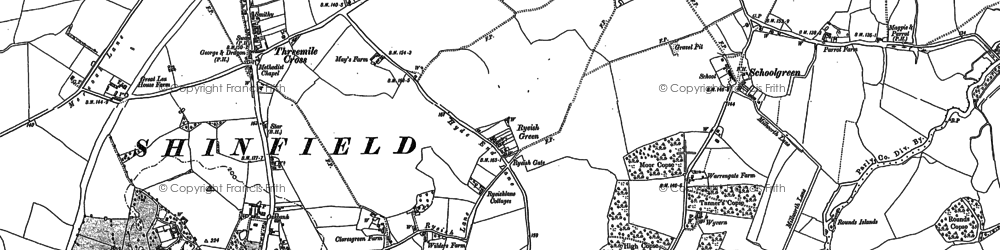 Old map of Ryeish Green in 1898