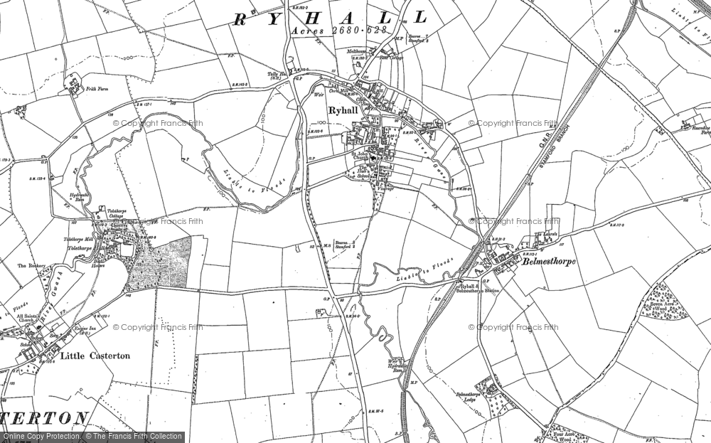 Old Map of Ryhall, 1903 in 1903