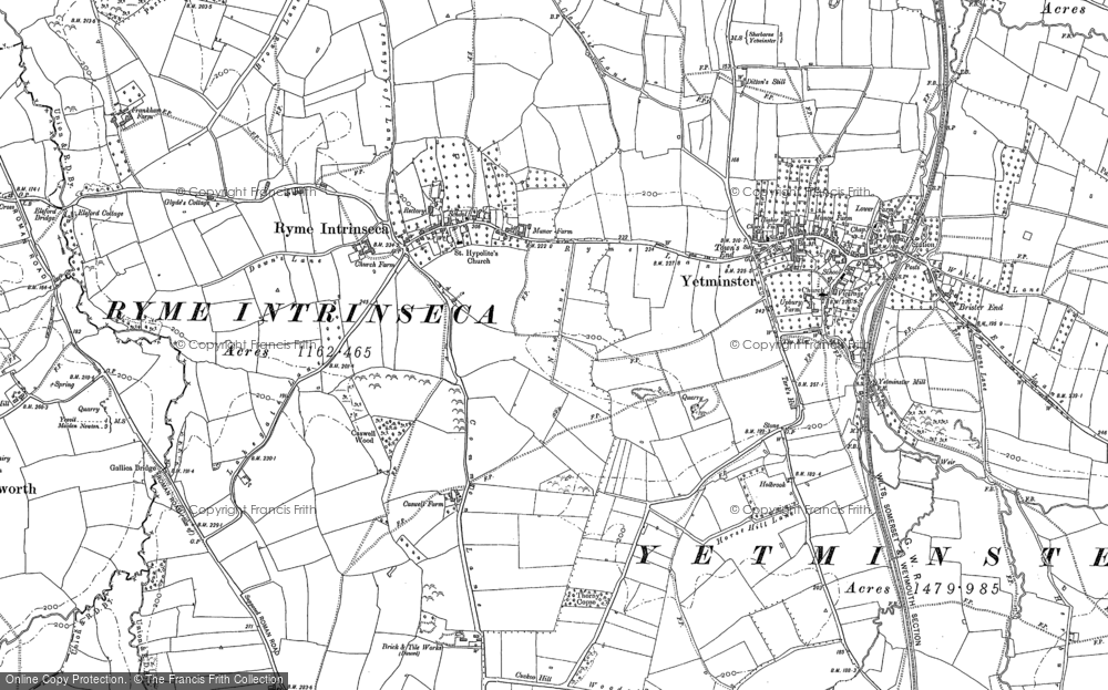 Old Map of Ryme Intrinseca, 1901 in 1901