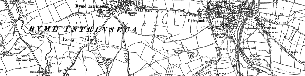 Old map of Ryme Intrinseca in 1901