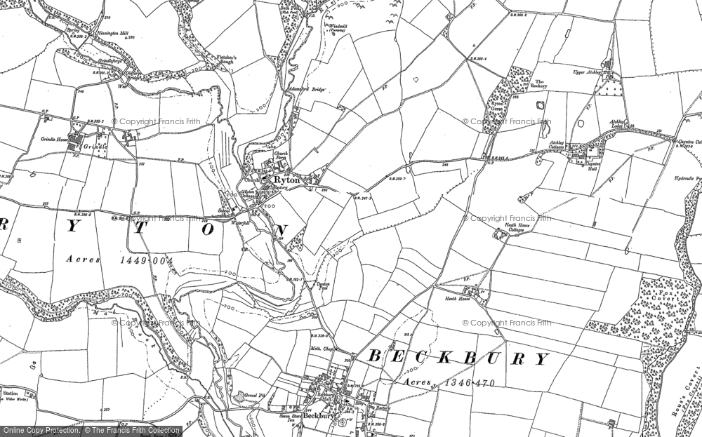 Old Map of Ryton, 1881 - 1883 in 1881