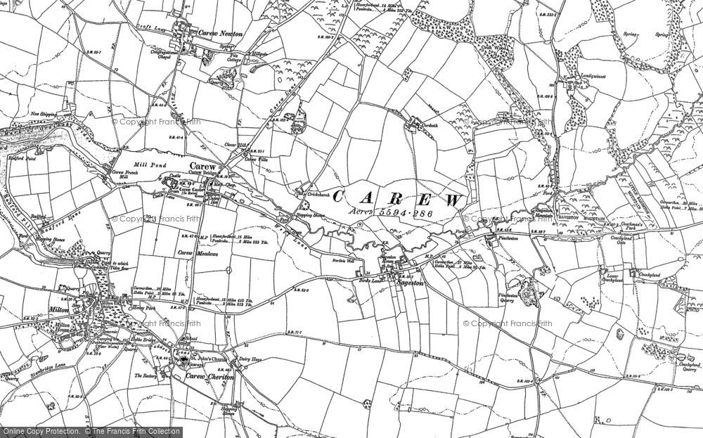 Old Map of Sageston, 1887 - 1906 in 1887