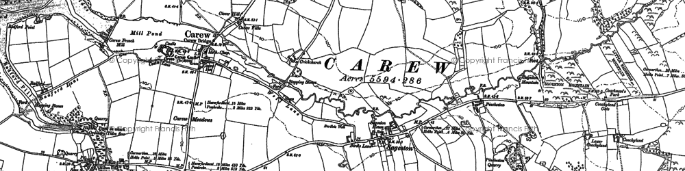 Old map of Sageston in 1887