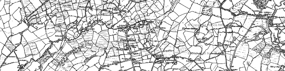Old map of Brynglas in 1885