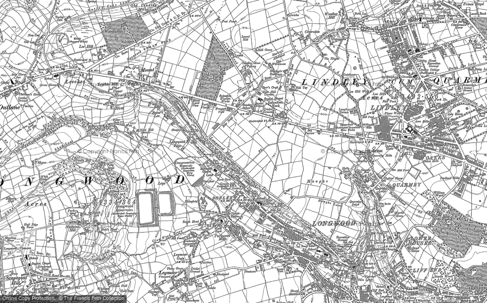 Old Map of Salendine Nook, 1890 - 1892 in 1890