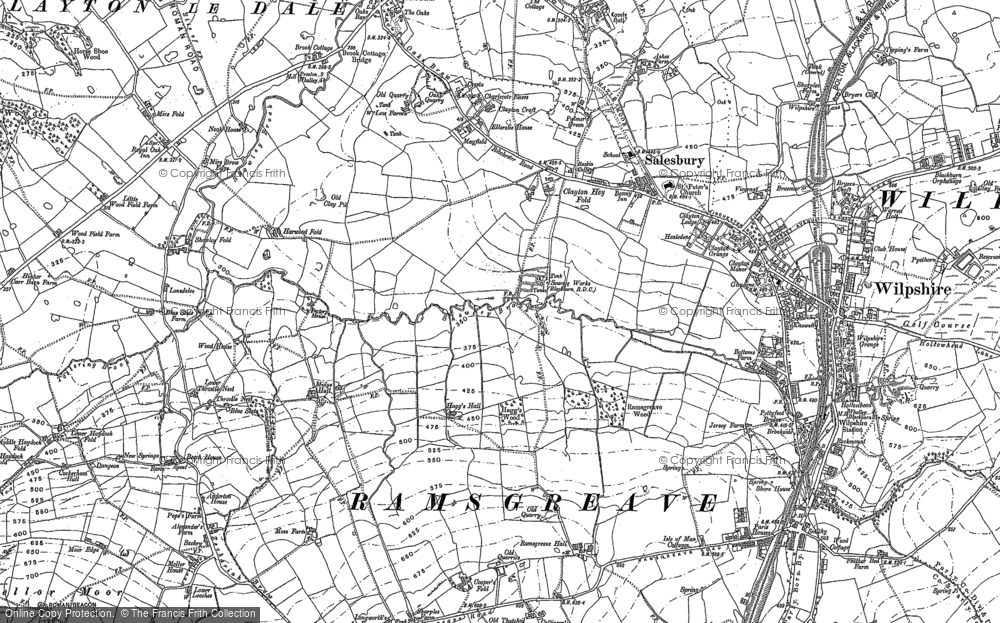 Old Map of Salesbury, 1892 in 1892
