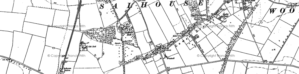 Old map of Salhouse in 1881