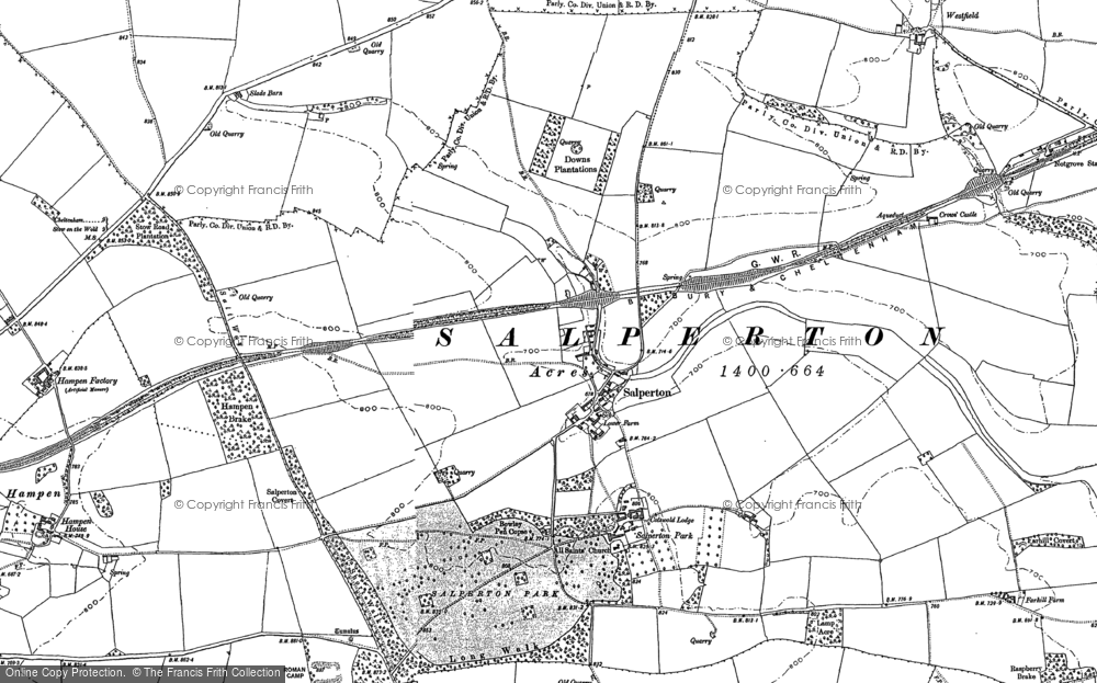 Old Map of Salperton, 1883 in 1883