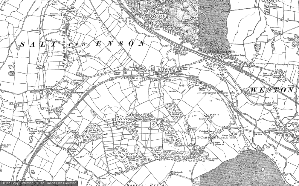 Old Map of Salt, 1880 - 1881 in 1880