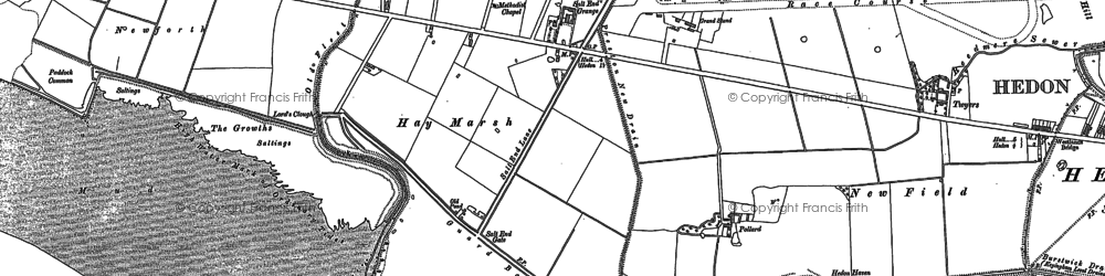 Old map of Salt End in 1888