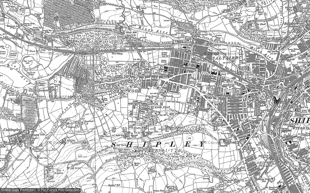 Old Map of Saltaire, 1848 - 1891 in 1848