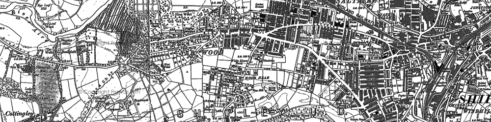 Old map of Heaton Royds in 1848