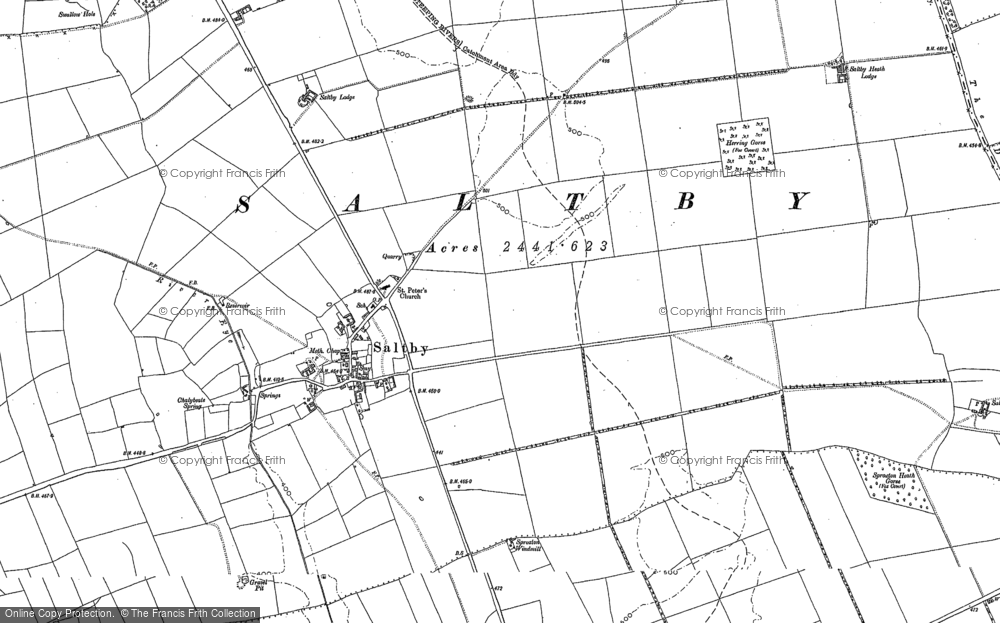 Old Map of Saltby, 1902 - 1904 in 1902