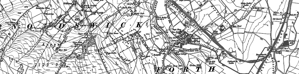 Old map of Park Close in 1896