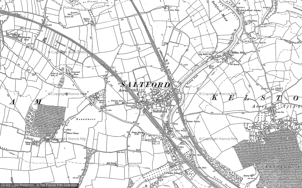 Old Map of Saltford, 1882 - 1902 in 1882