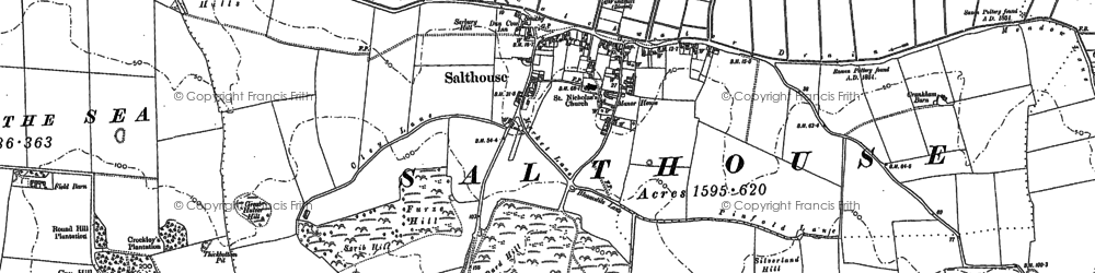 Old map of Salthouse in 1886