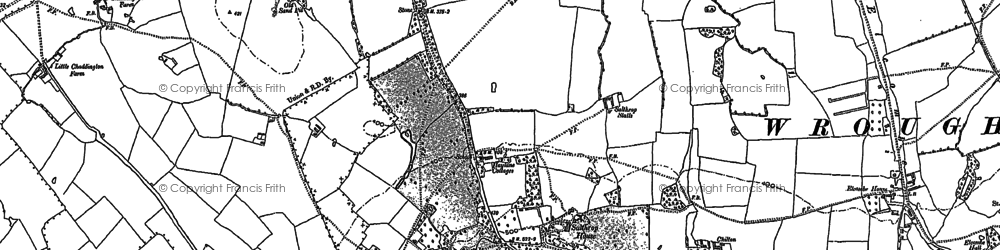 Old map of Basset Down in 1899