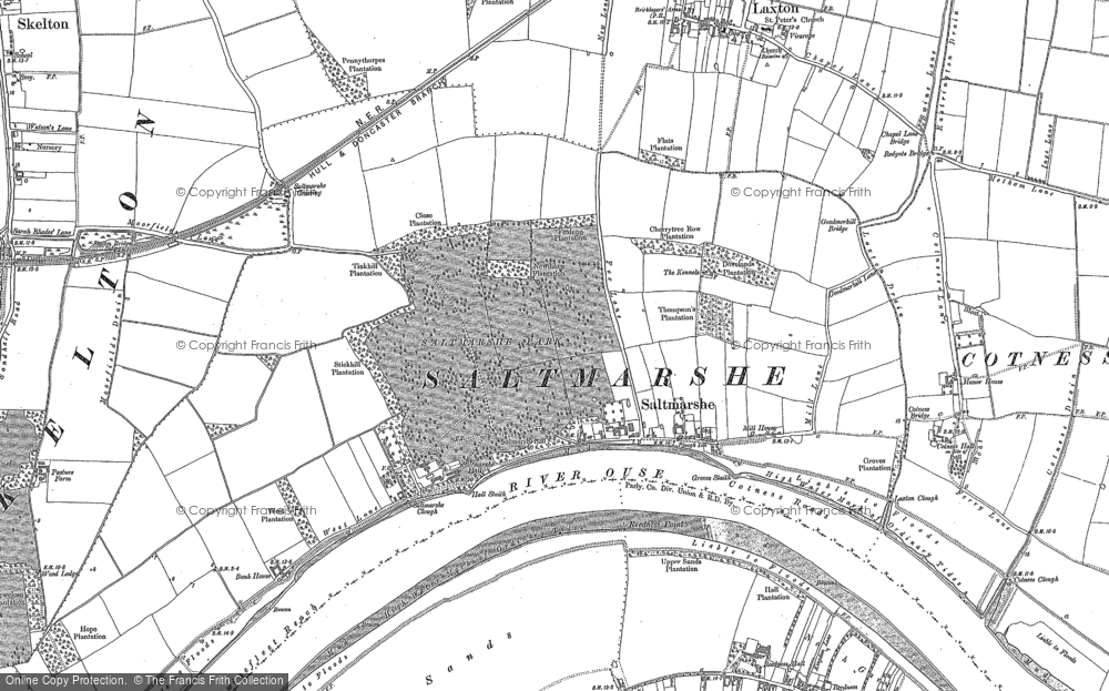 Old Map of Saltmarshe, 1888 in 1888
