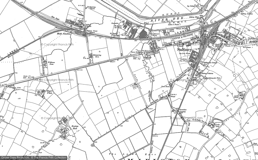 Old Map of Saltney, 1898 - 1909 in 1898