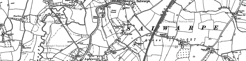 Old map of Salwarpe in 1883