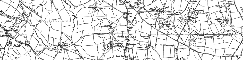 Old map of Kingsland in 1886