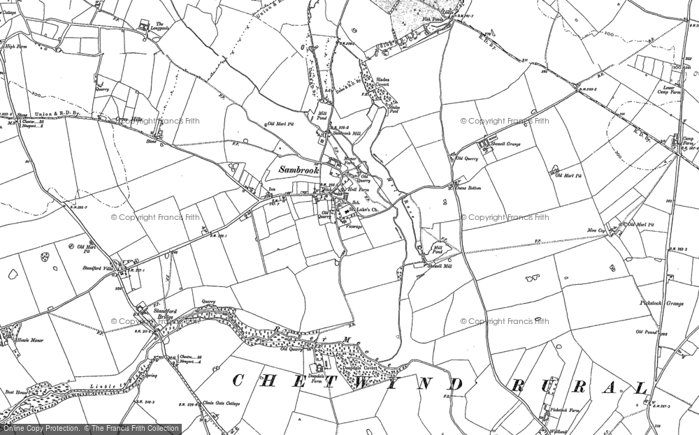 Old Map of Sambrook, 1880 in 1880