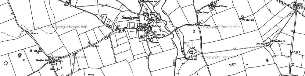 Old map of Sambrook in 1880