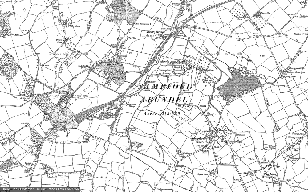 Old Map of Sampford Arundel, 1903 in 1903