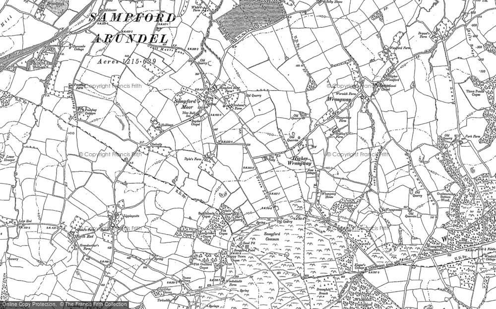 Old Map of Historic Map covering Windwhistle in 1903