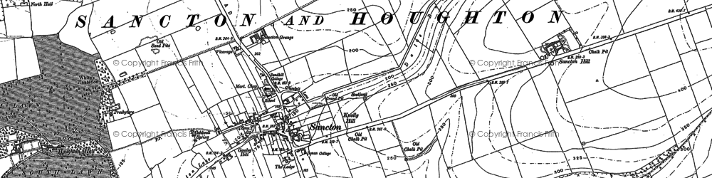 Old map of Sancton in 1889