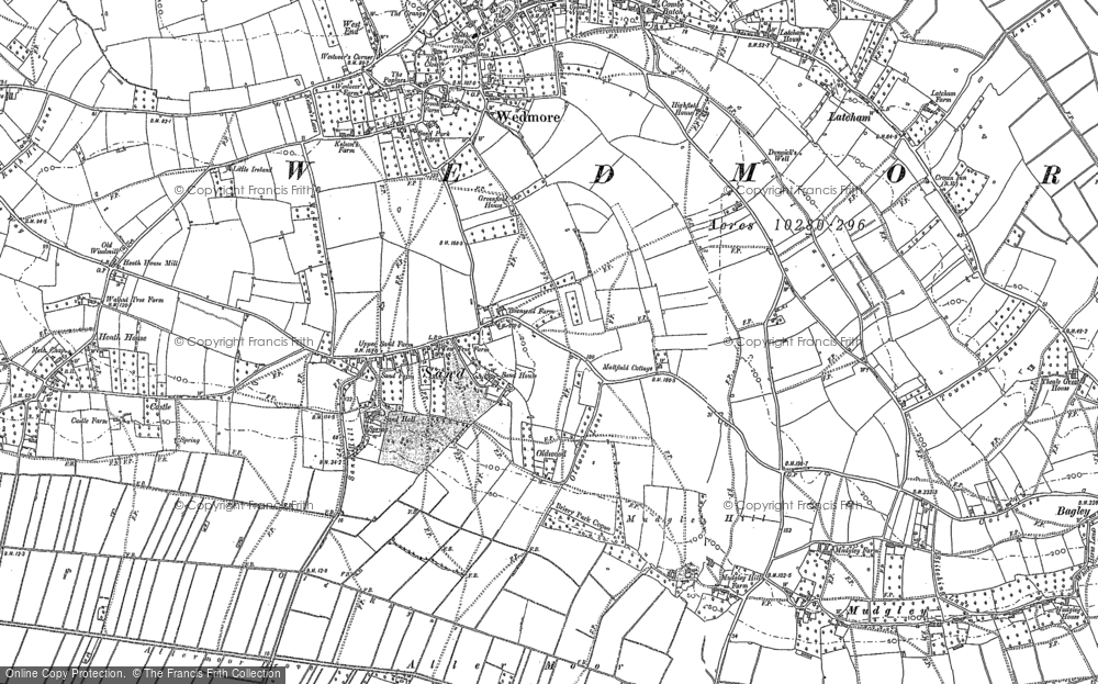 Old Map of Sand, 1884 in 1884