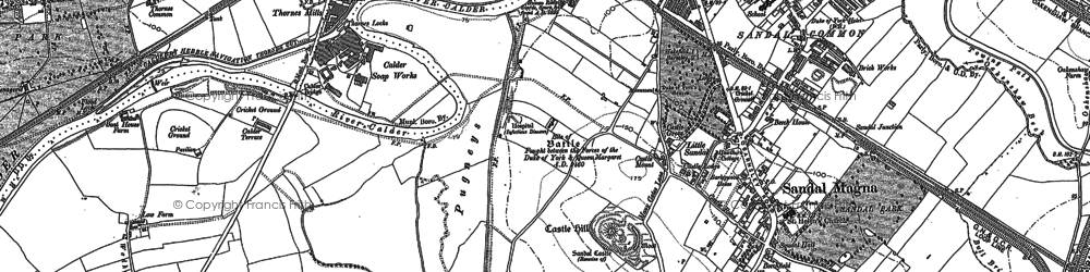 Old map of Sandal in 1891