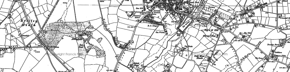 Old map of Sandbach Heath in 1897