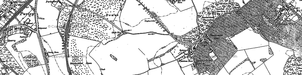 Old map of Sanderstead in 1894