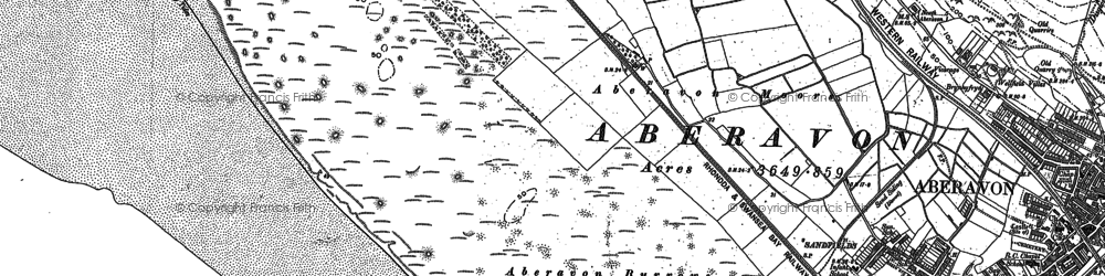 Old map of Aberavon Sands in 1897