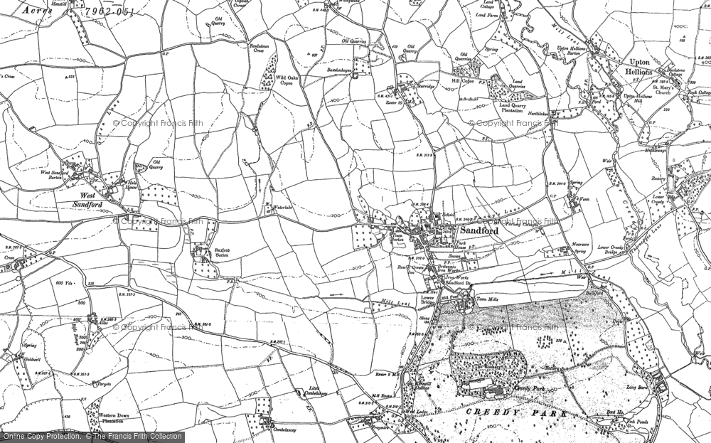 Old Map of Sandford, 1887 in 1887
