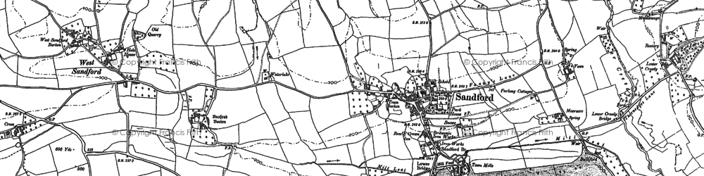 Old map of Sandford in 1887