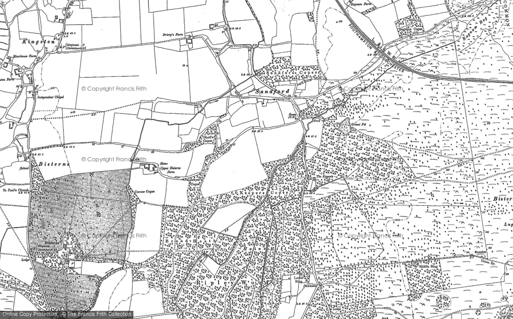 Old Map of Sandford, 1895 - 1908 in 1895