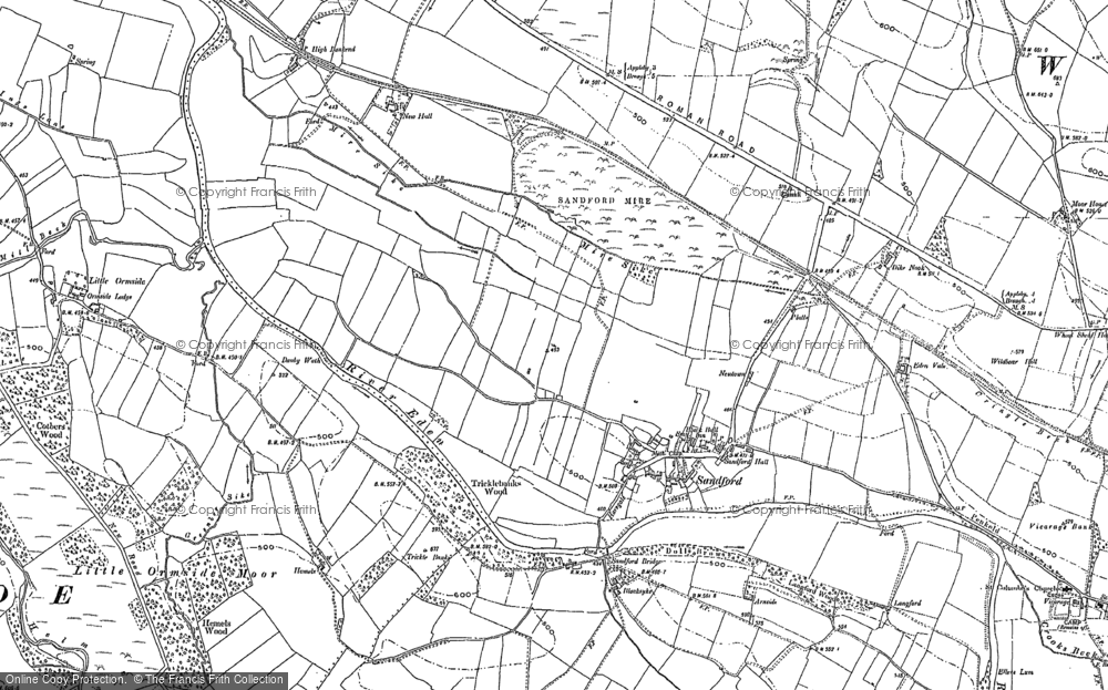 Old Map of Sandford, 1897 in 1897