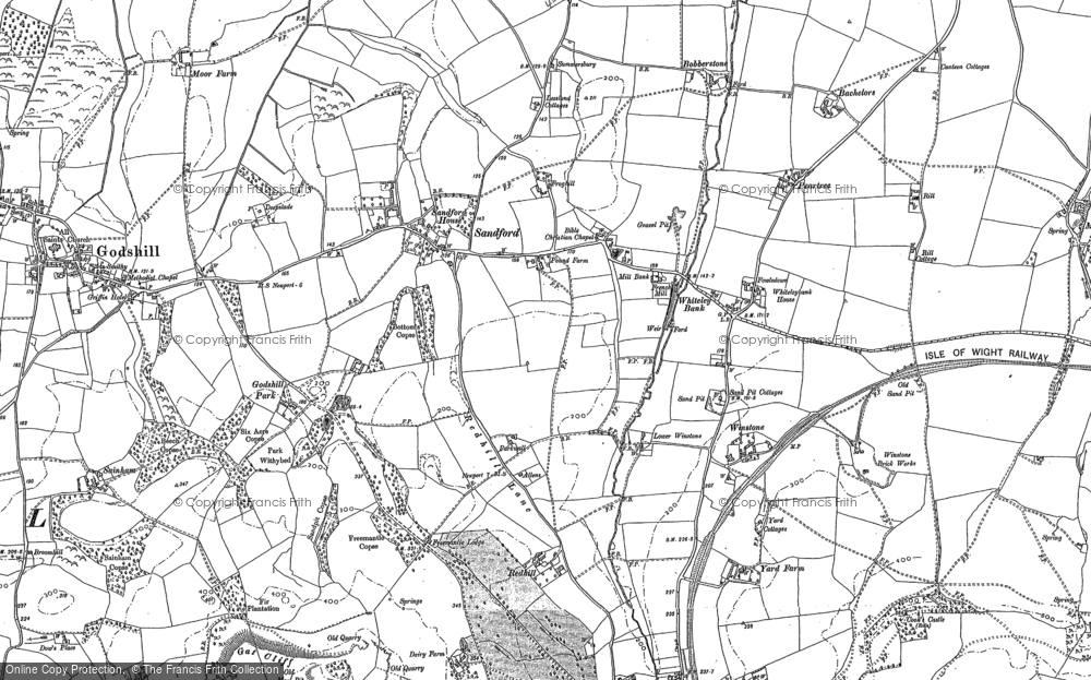 Old Map of Sandford, 1907 in 1907