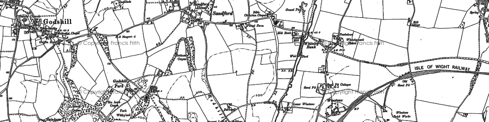 Old map of Sandford in 1907