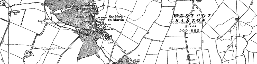 Old map of Sandford St Martin in 1898