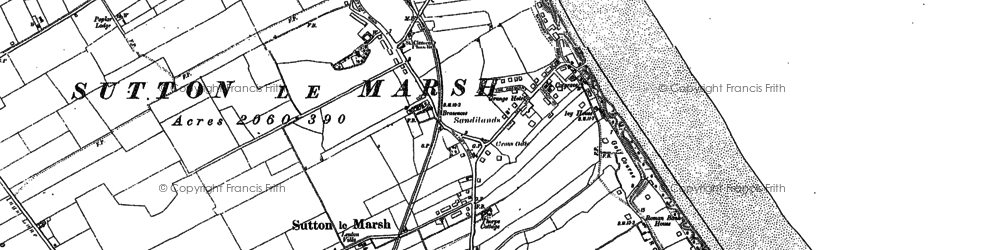 Old map of Sandilands in 1905