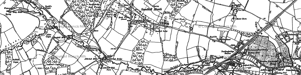 Old map of Sandleheath in 1895