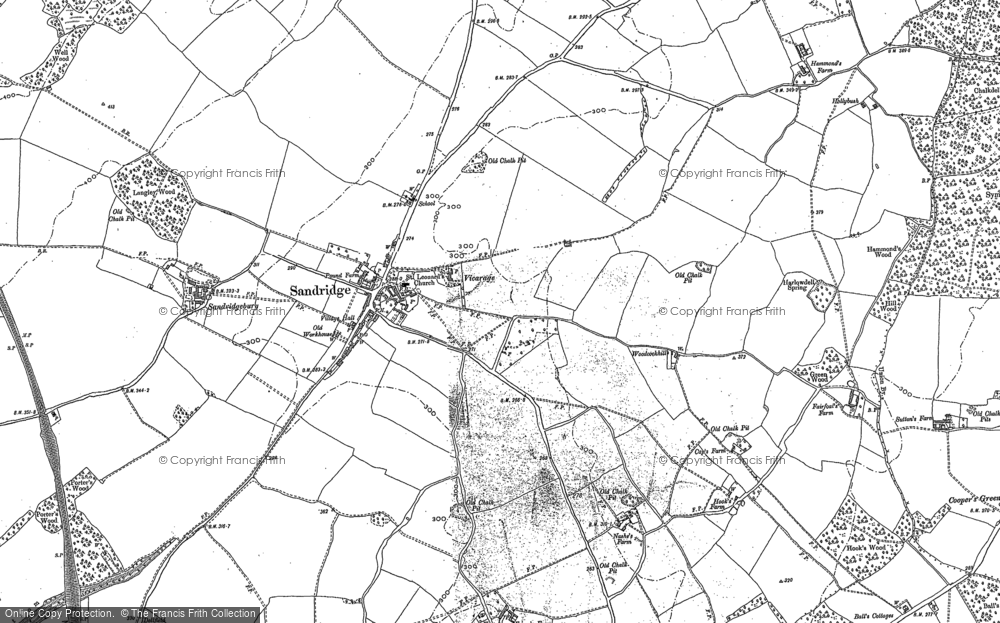 Old Map of Sandridge, 1896 - 1897 in 1896